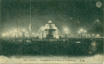 Carte postale de l'illumination de la place de la Concorde par Fernando Jacopozzi
